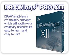 DRAWings PRO XI Embroidery software