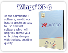 Wings' XP 6 Professional Embroidery software